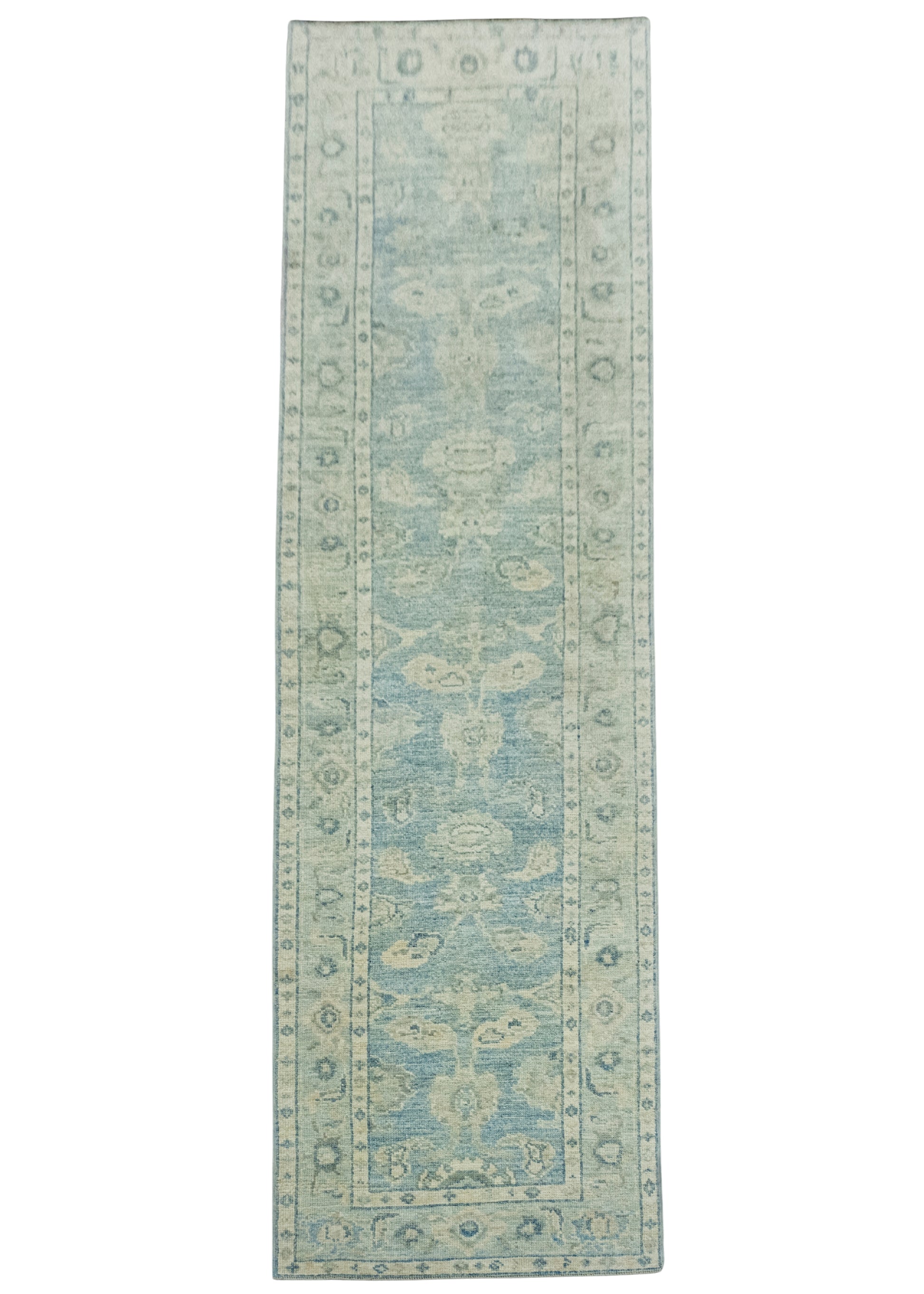 Turkish Oushak Runner Rug 2'10" x 11'10" #17808