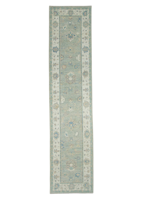 Turkish Oushak Runner Rug 2'10" x 12'3" #17807