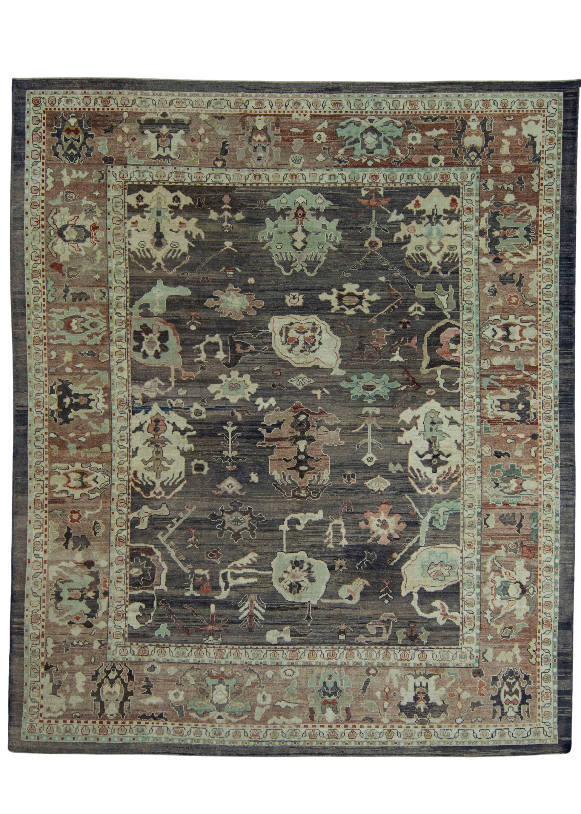 Turkish Oushak Old Wool Rug  12'6" x 14'11" #30143