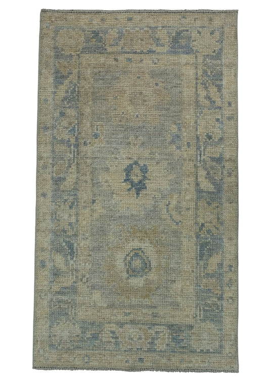 Turkish Oushak Rug 1'10" x 3'4" #17266