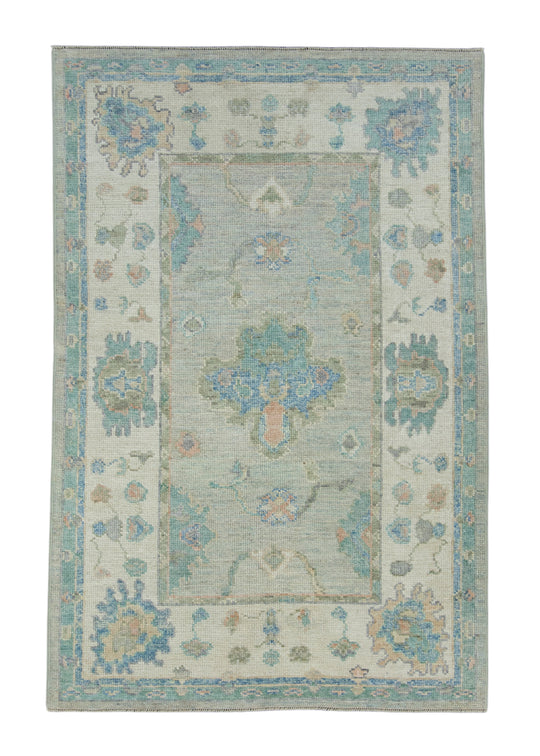 Turkish Oushak Rug 3'10" x 5'10" #17953
