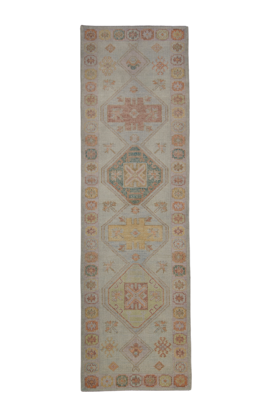 Turkish Oushak Rug 3'2" x 10'5" #2239