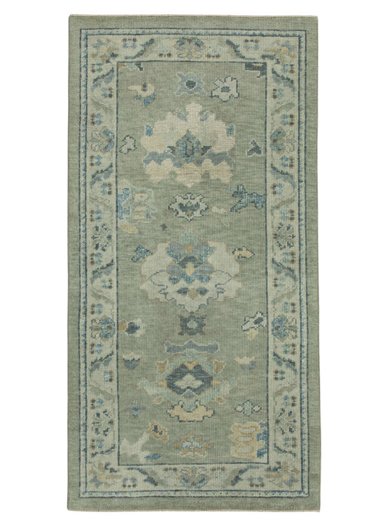 Turkish Oushak Rug 2'10"x 5'6" #19191
