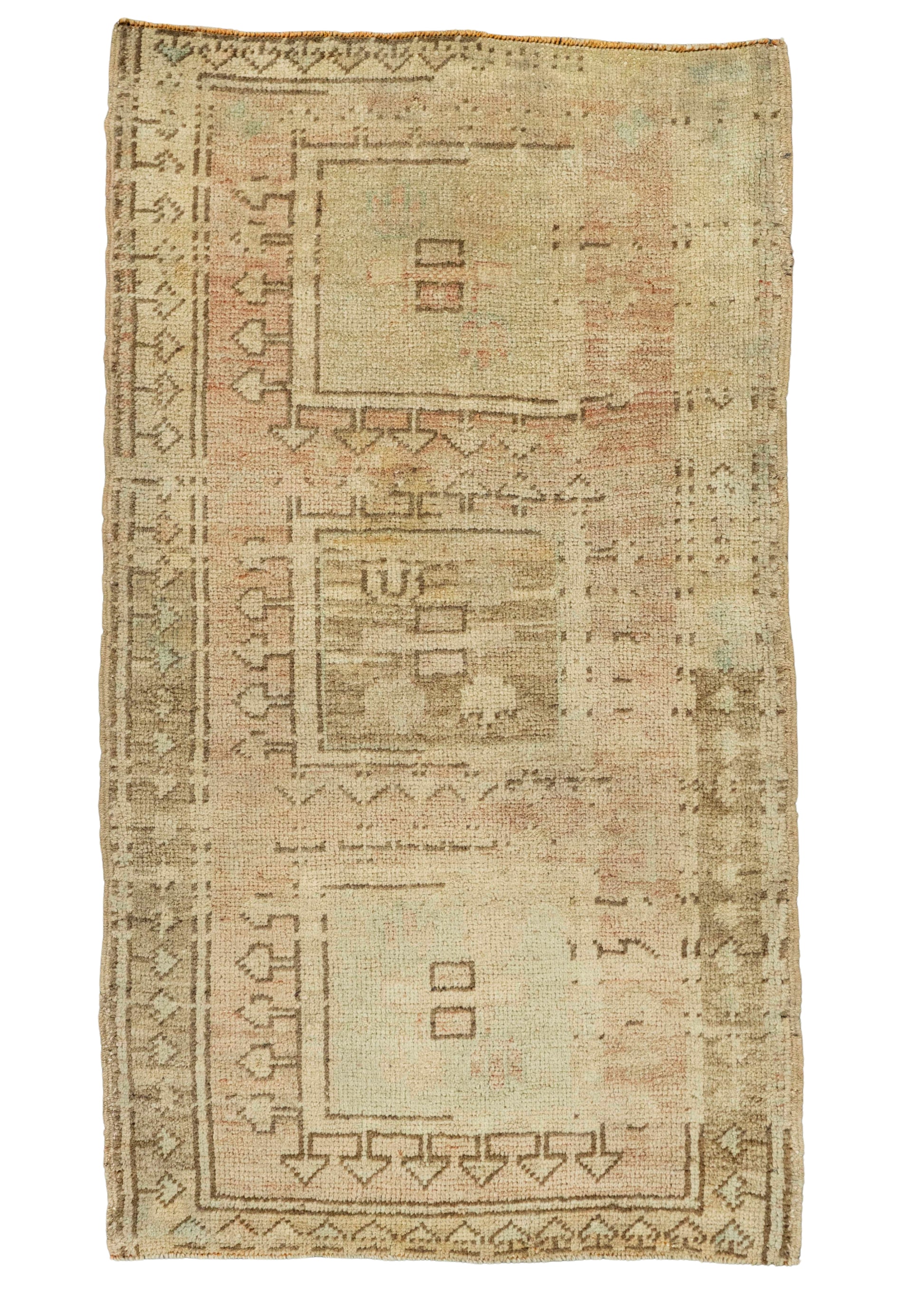 Turkish Mini Rug Oriental Hand Knotted Vintage Rug  1'9" x  3'1" #22044
