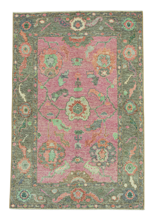 Turkish Oushak Rug 4'x 5'10" #19007
