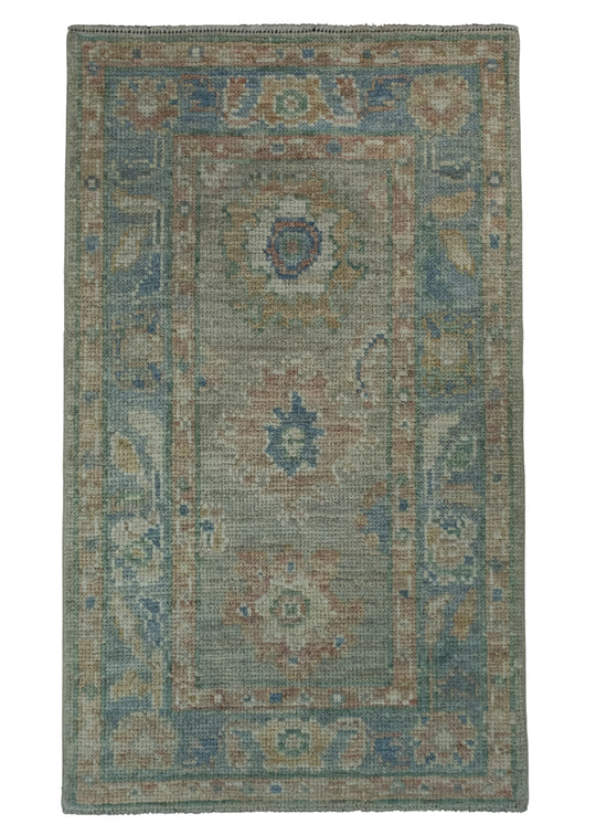 Turkish Oushak Rug 1'11" x 3'3" #17540