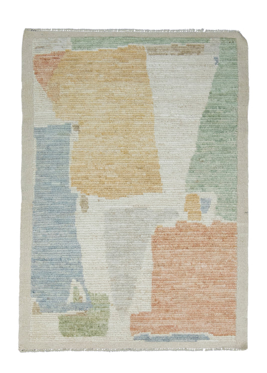 Hand Knotted Modern Rug 3'5" x 4'10" #17442