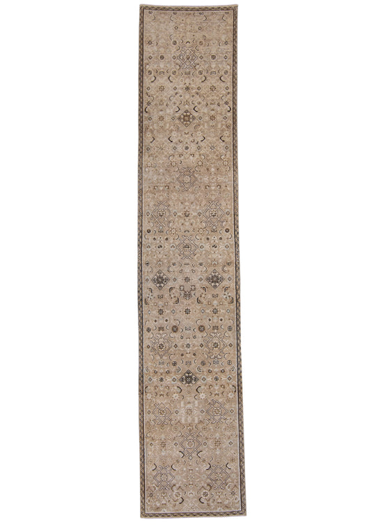 Turkish Vintage Anatolian Runner Rug 2'6" x 12'4" #16908