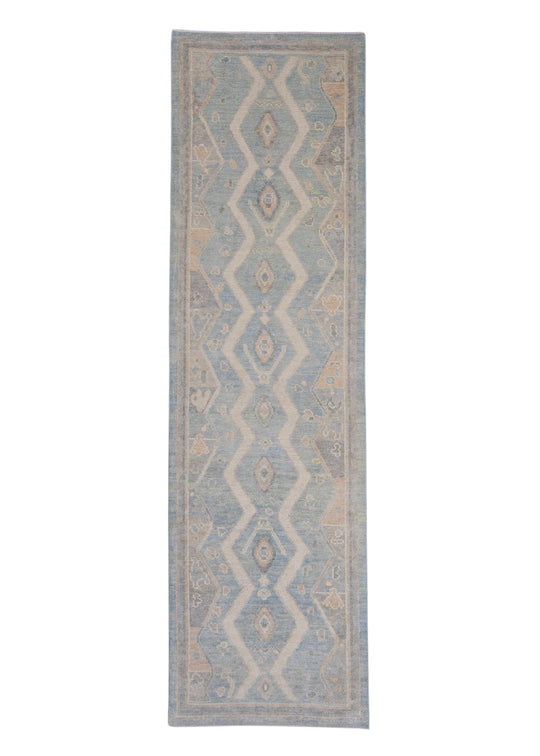 Turkish Oushak Runner Rug 2'9" x 9'7" #16685