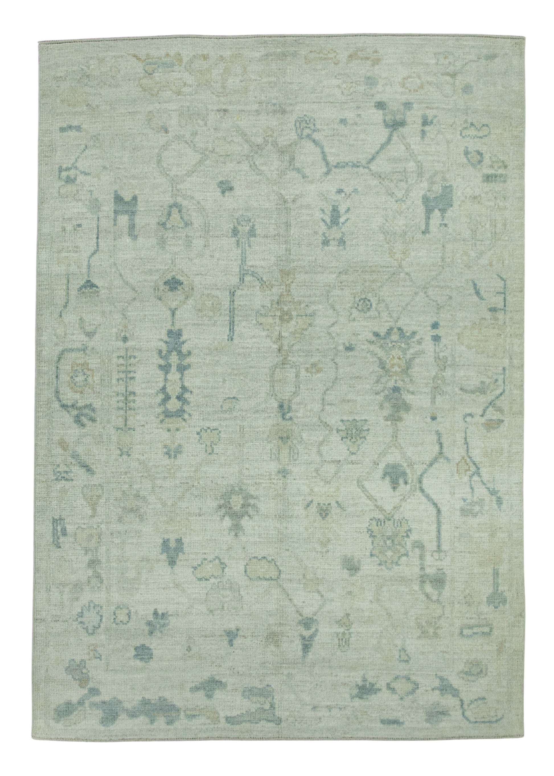 Turkish Oushak Rug 5'2" x 7'4" #19295