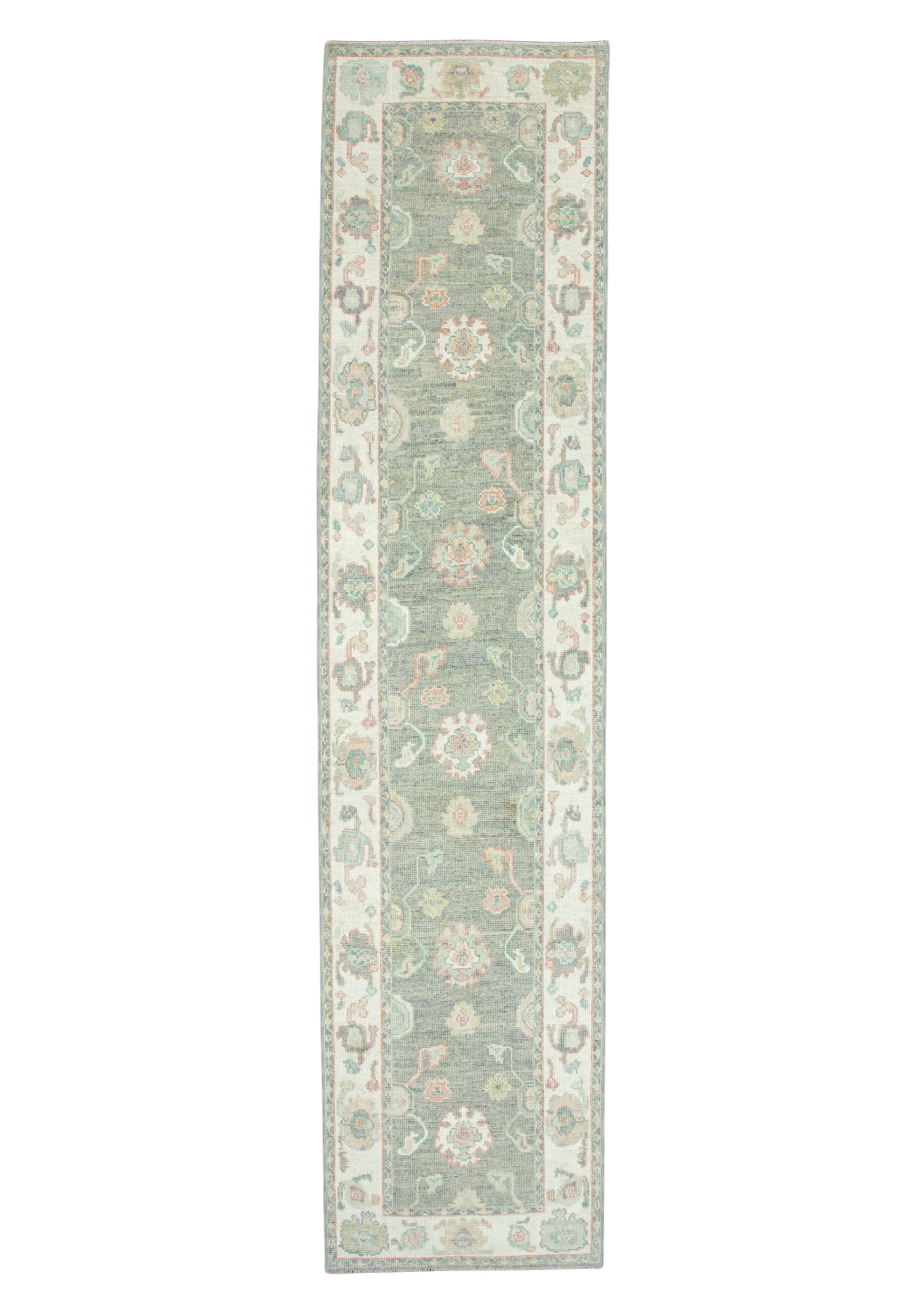 Turkish Oushak Runner Rug 2'10" x 12'4" #17916