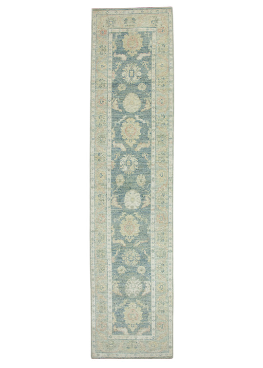 Turkish Oushak Runner Rug 2'10" x 11'10" #17738