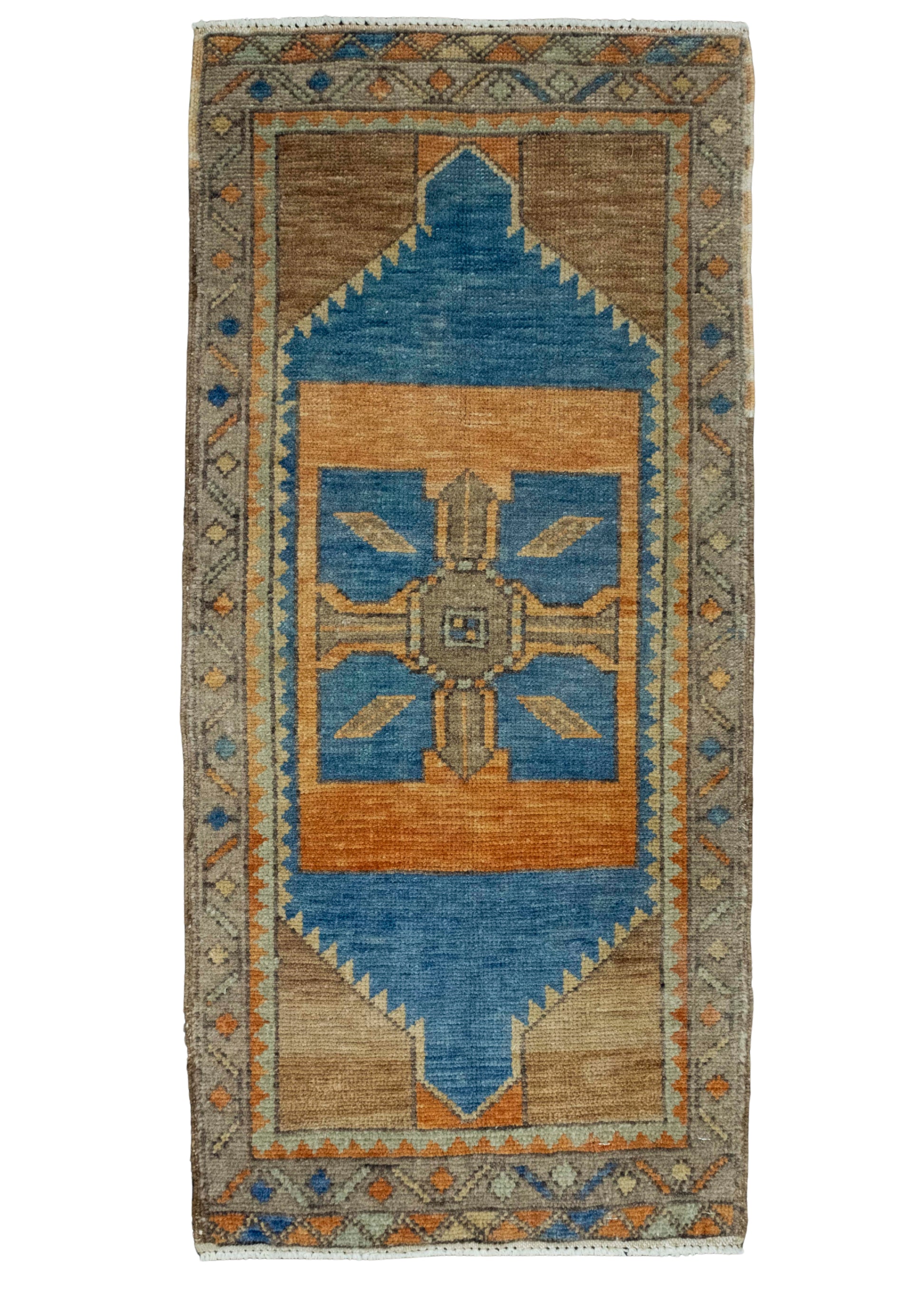 Turkish Mini Rug Oriental Hand Knotted Vintage Rug 1'6" x 3'3" #16239