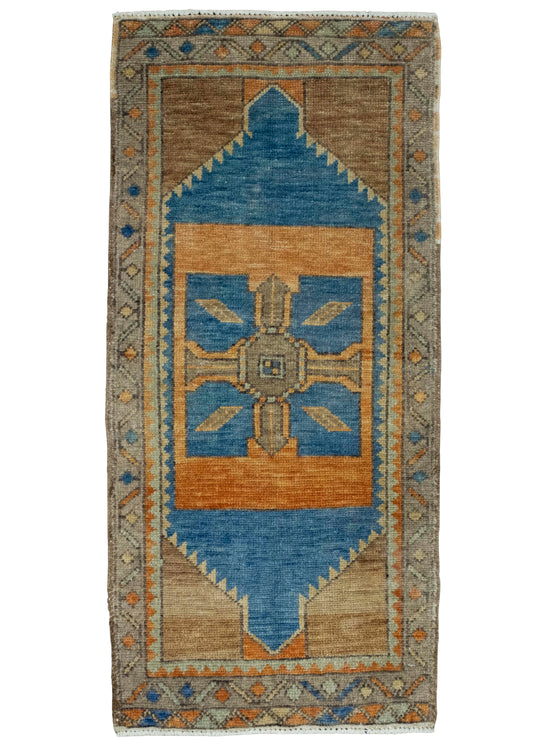 Turkish Mini Rug Oriental Hand Knotted Vintage Rug 1'6" x 3'3" #16239