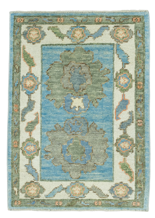Turkish Oushak Rug 2'4" x 3'4" #17048