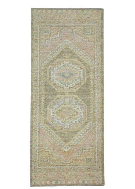Turkish Oushak Runner Rug 3'1" x 7'5" #17500