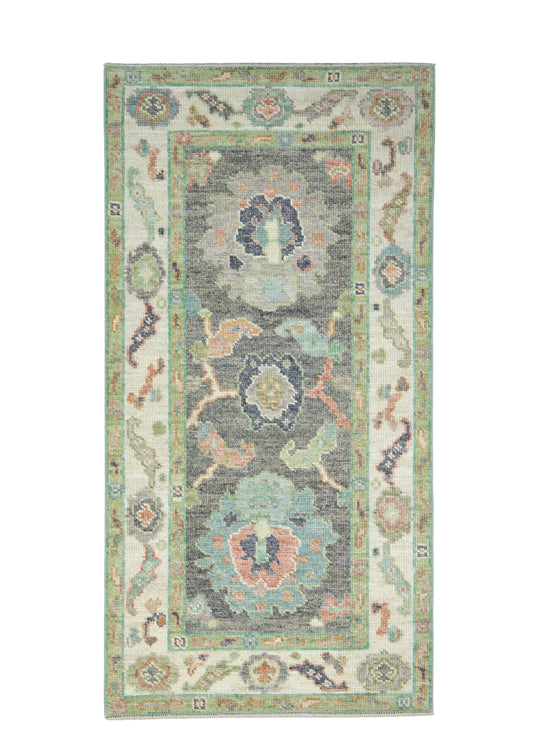 Turkish Oushak Rug 2'7" x 5'2" #17402
