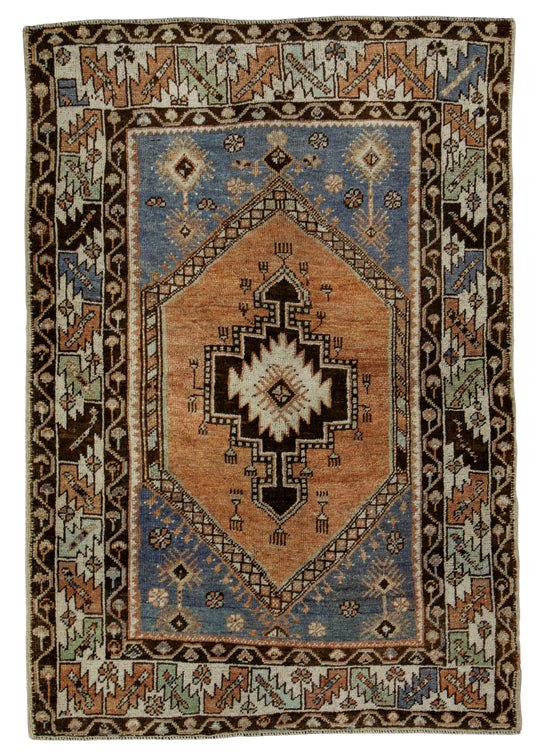 Turkish Vintage Rug 3'8" x 5'4" #16083