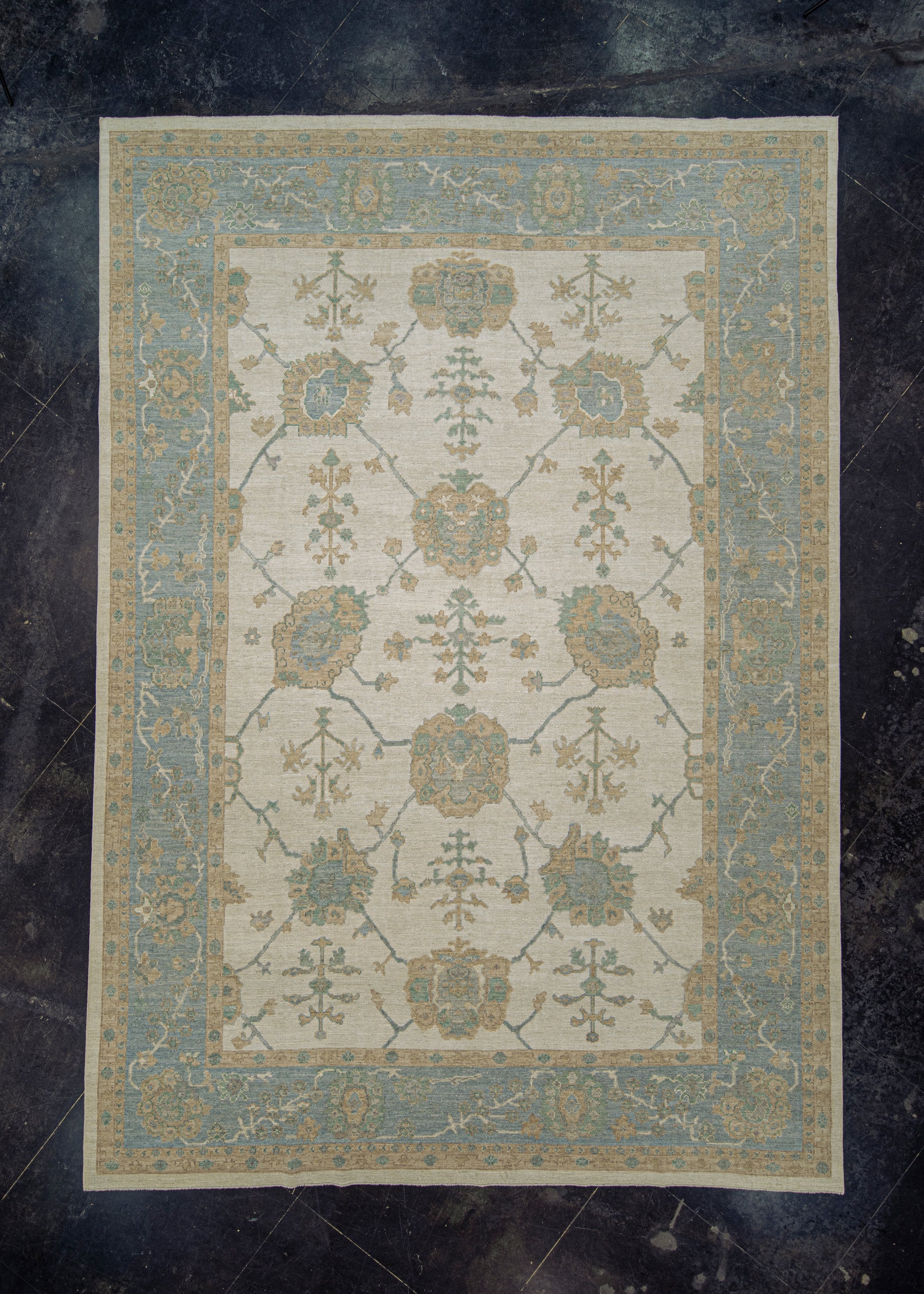 Turkish Oushak Rug 9'10" x 13'11" #11952