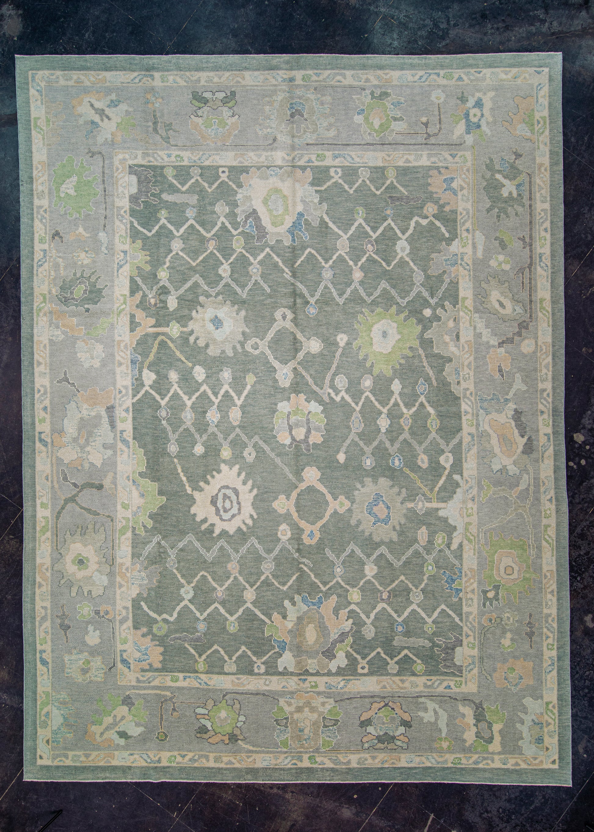 Turkish Oushak Rug 10'8" x 14'1" #12118