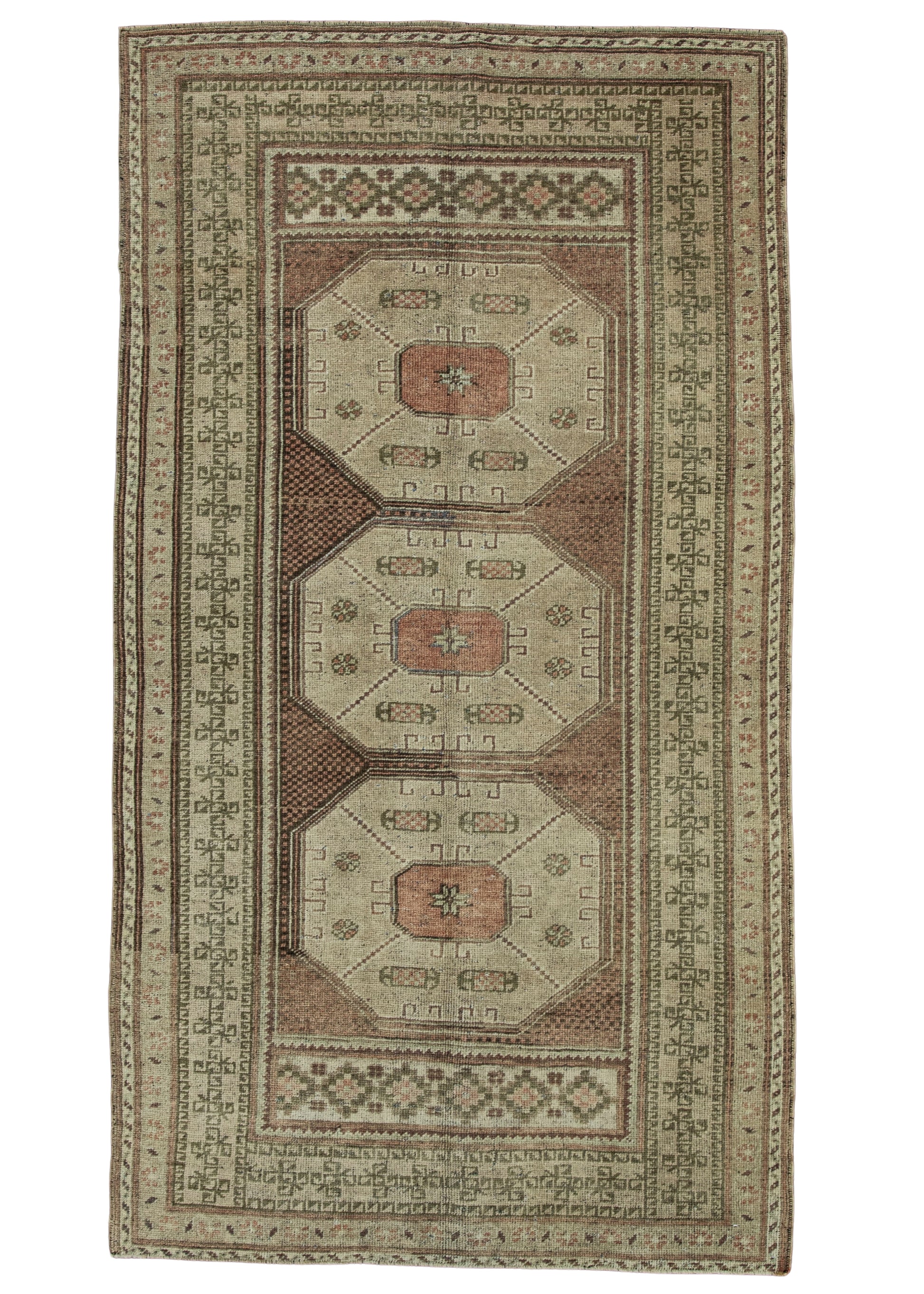 Turkish Vintage Rug  3'7" x 6'7" #20721