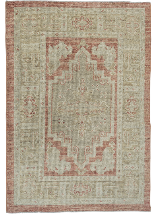 Turkish Oushak Rug 2'10" x 4'2" #2162