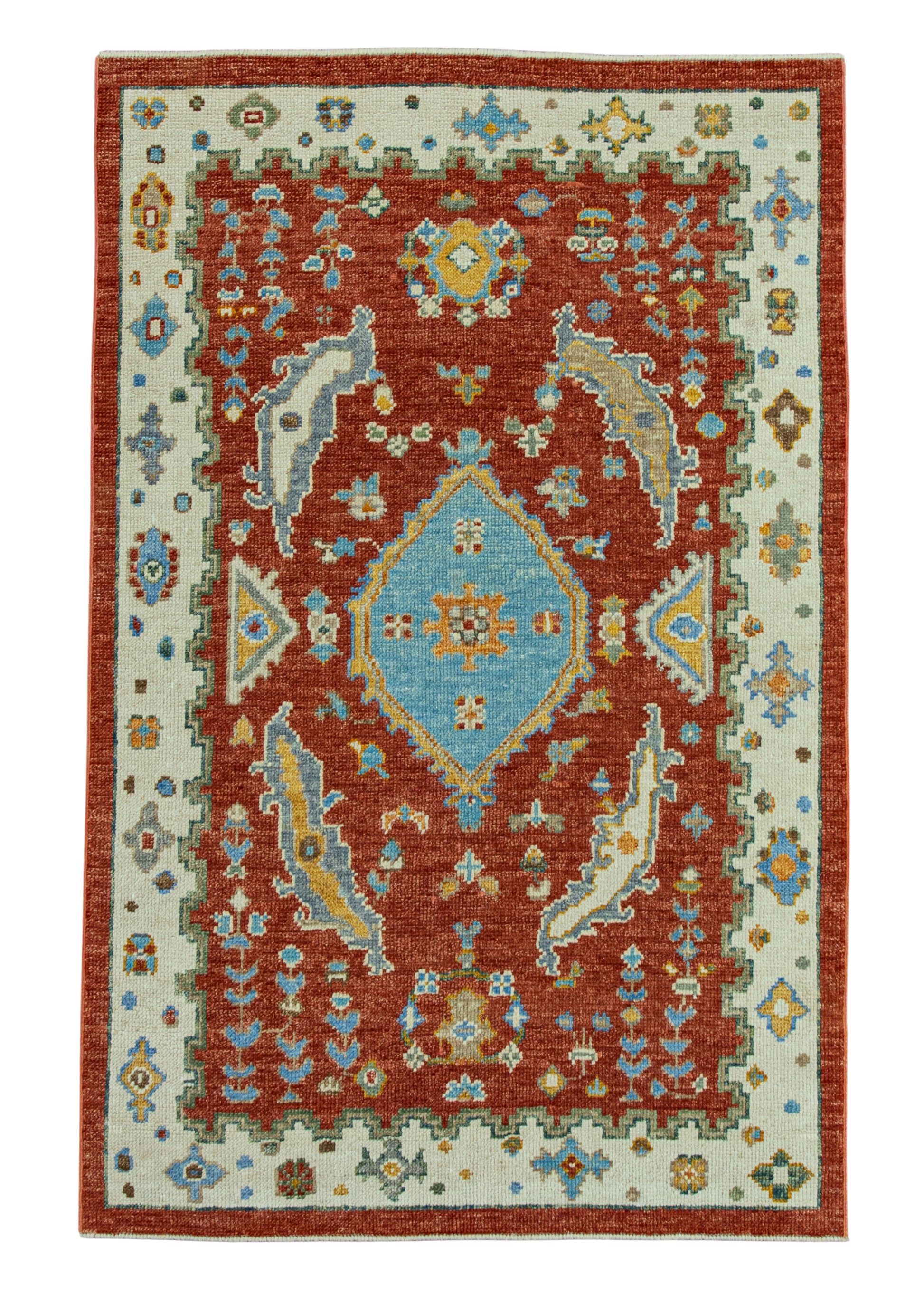 Turkish Oushak Rug 3'10"x 5'10" #19548