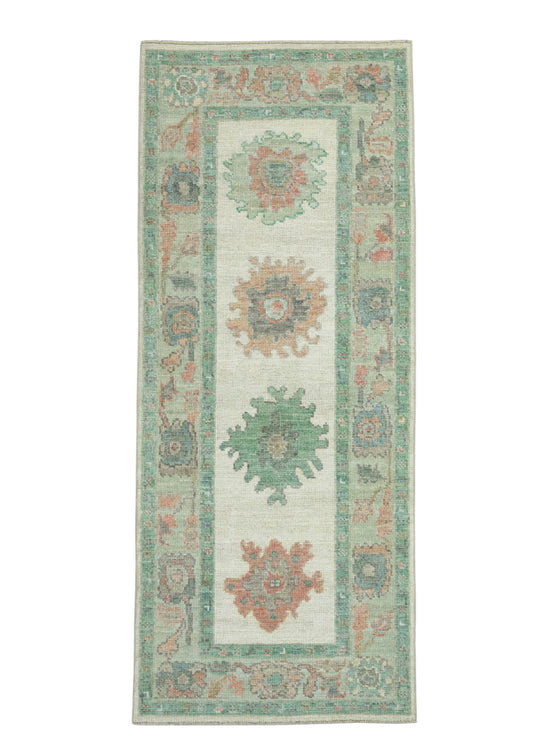 Turkish Oushak Runner Rug 2'9" x 6'8" #17545