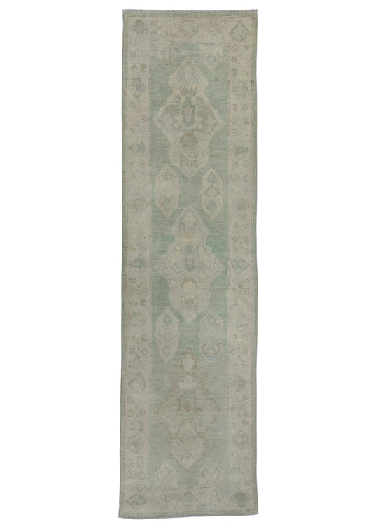 Turkish Oushak Rug 3' x 11' #17834