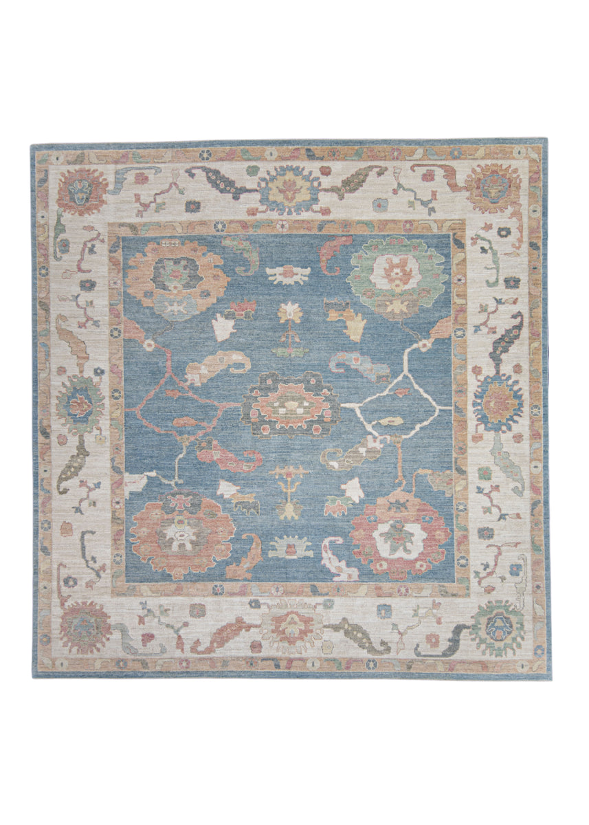 Square Turkish Oushak Rug 11'9
