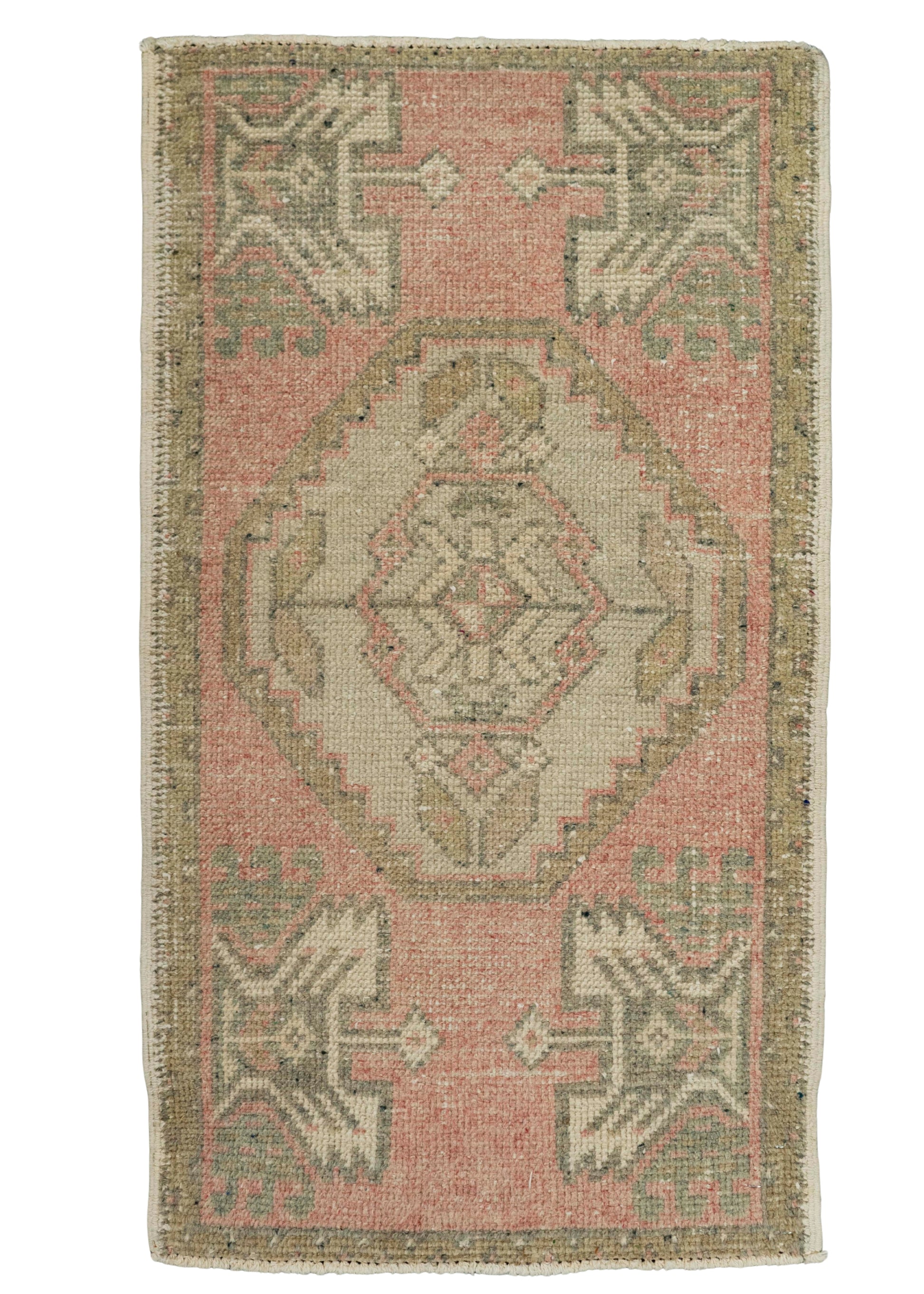 Turkish Mini Rug Oriental Hand Knotted Vintage Rug 1'9" x 3'4" #21138