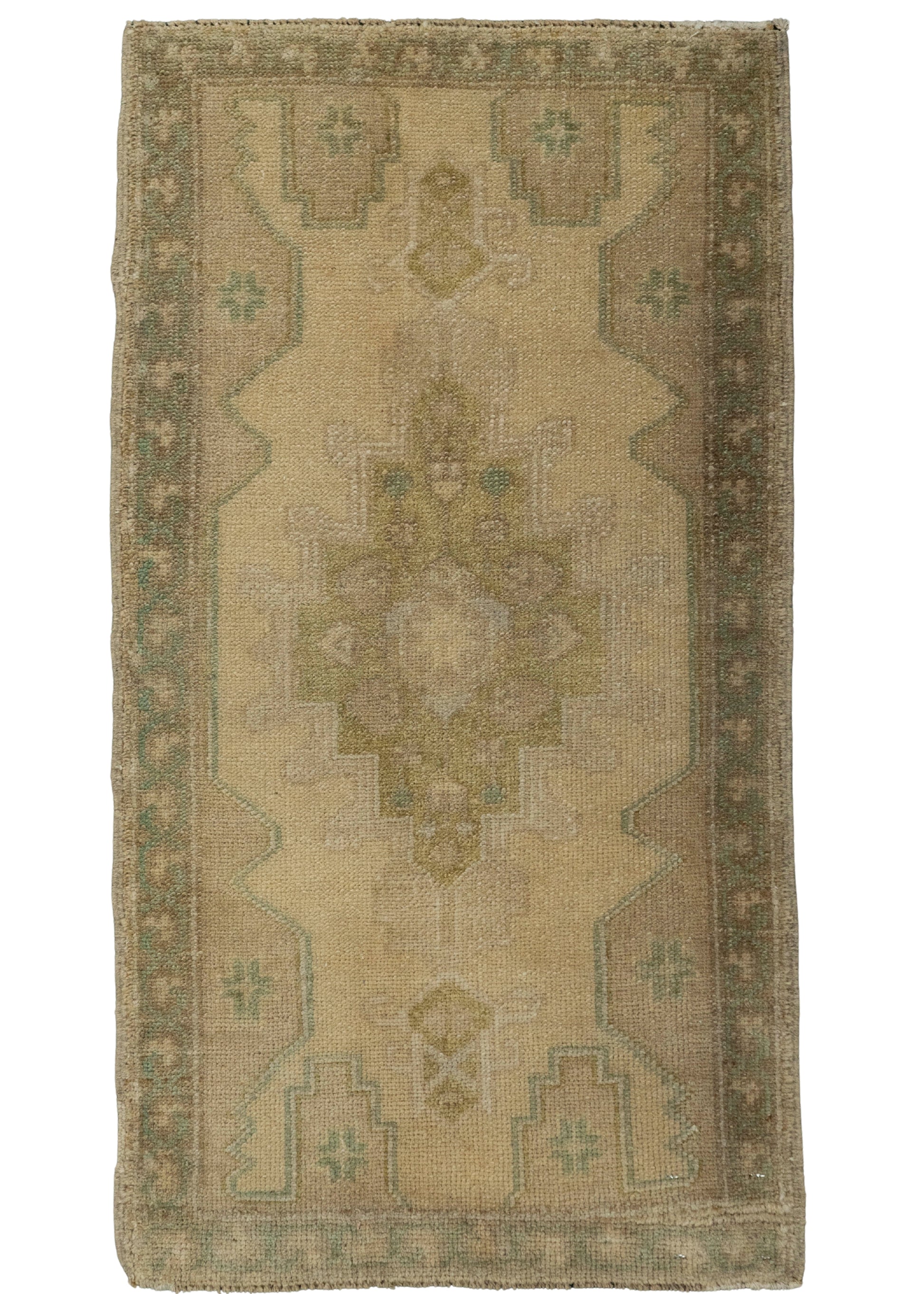 Turkish Mini Rug Oriental Hand Knotted Vintage Rug 1'8" x 3'1" #21083