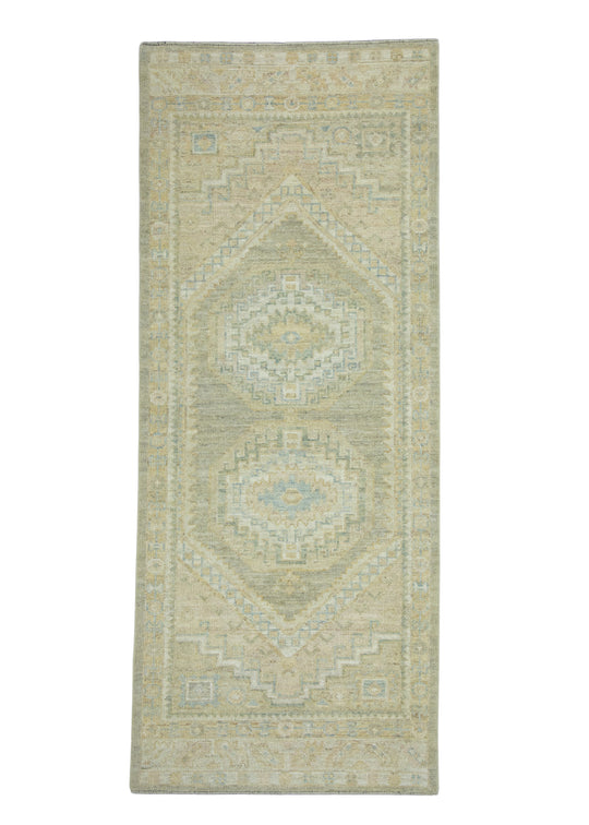 Turkish Oushak Runner Rug 3' x 7'6" #17430