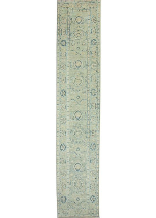 Turkish Oushak Runner Rug 2'10" x 14'4" #17877