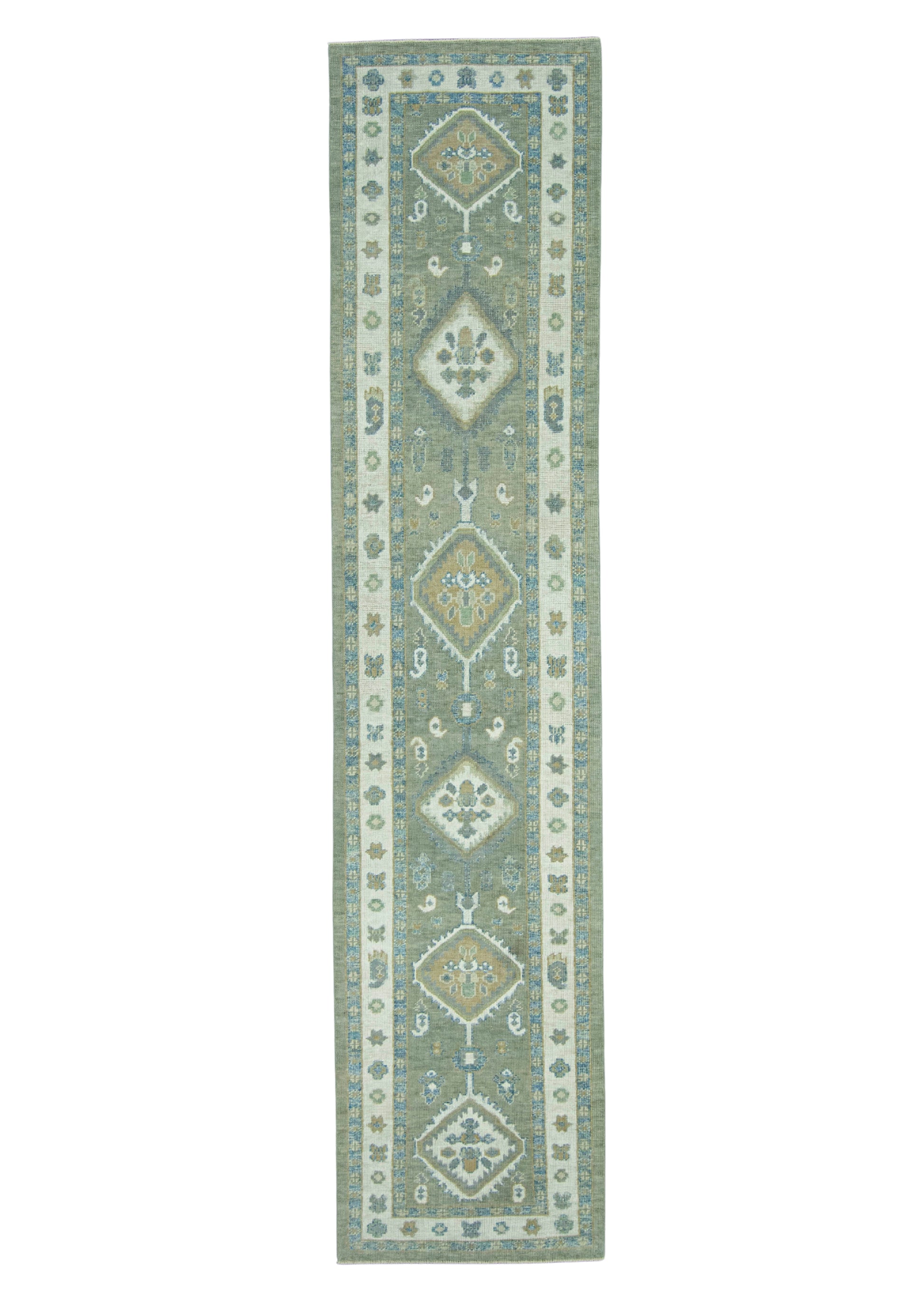 Turkish Oushak Rug 2'8" x 12'10" #19177