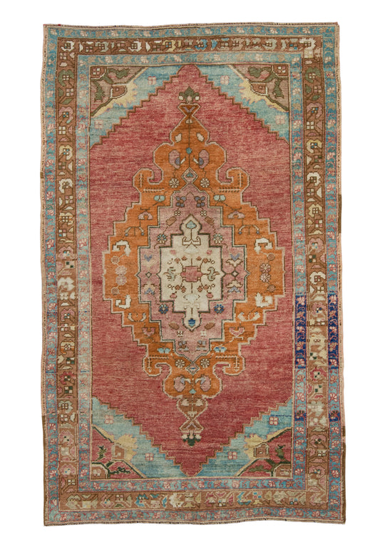 Turkish Vintage Rug 4'7" x 7'7" #17942