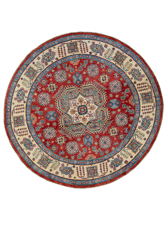 Oriental Hand Knotted Round Rug 7'10" x 7'11" #17998