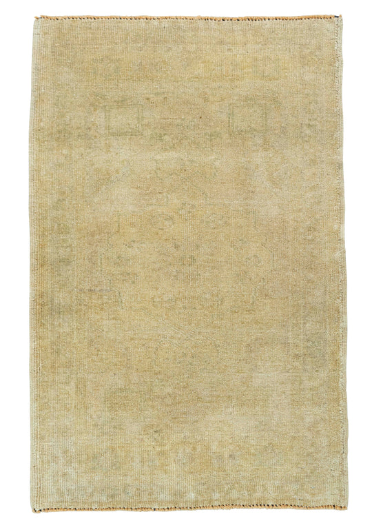 Turkish Mini Rug Oriental Hand Knotted Vintage Rug 2' x 3'1" #20746