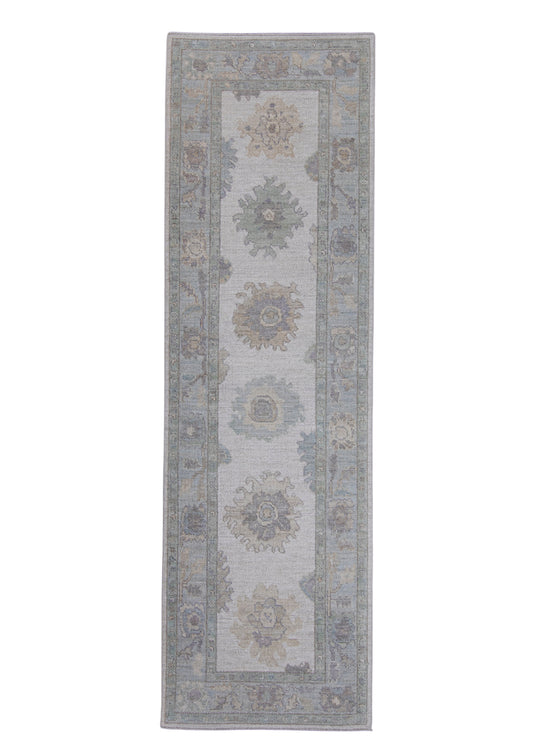 Turkish Oushak Runner Rug 3'1" x 10'1" #16280