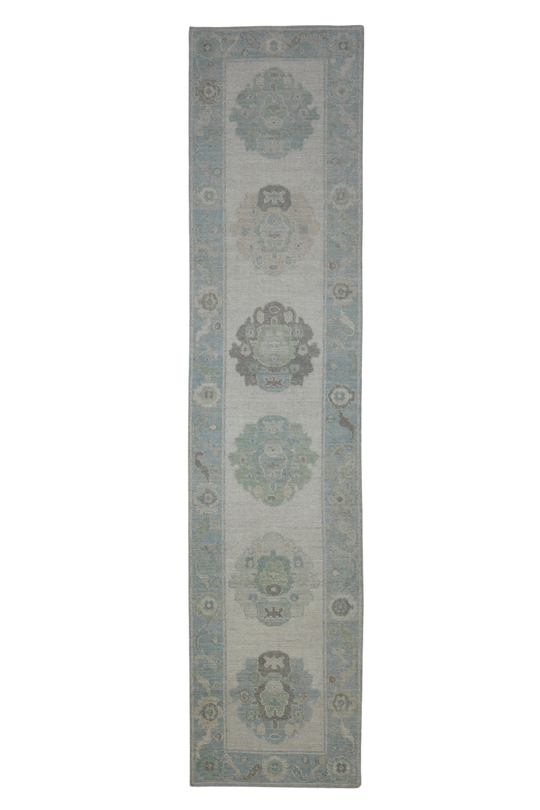 Turkish Oushak Rug 2'9" x 12' #11543