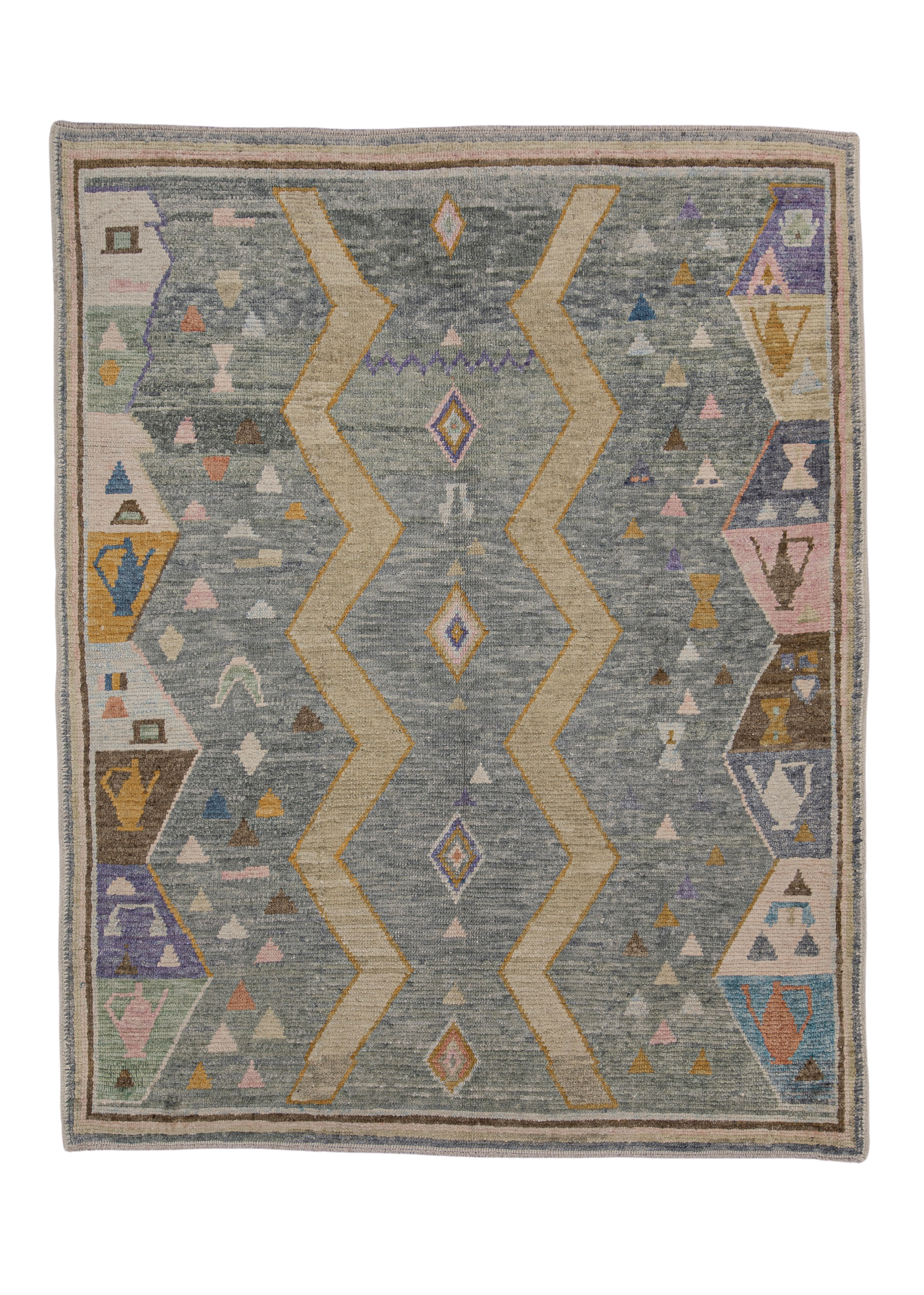 Turkish Oushak Rug 5'6" x 6'10" #4574