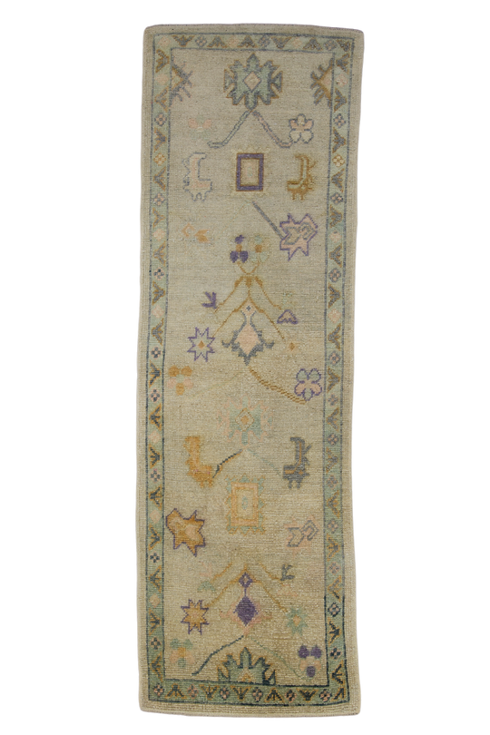 Turkish Oushak Rug 3' x 9'6" #4562