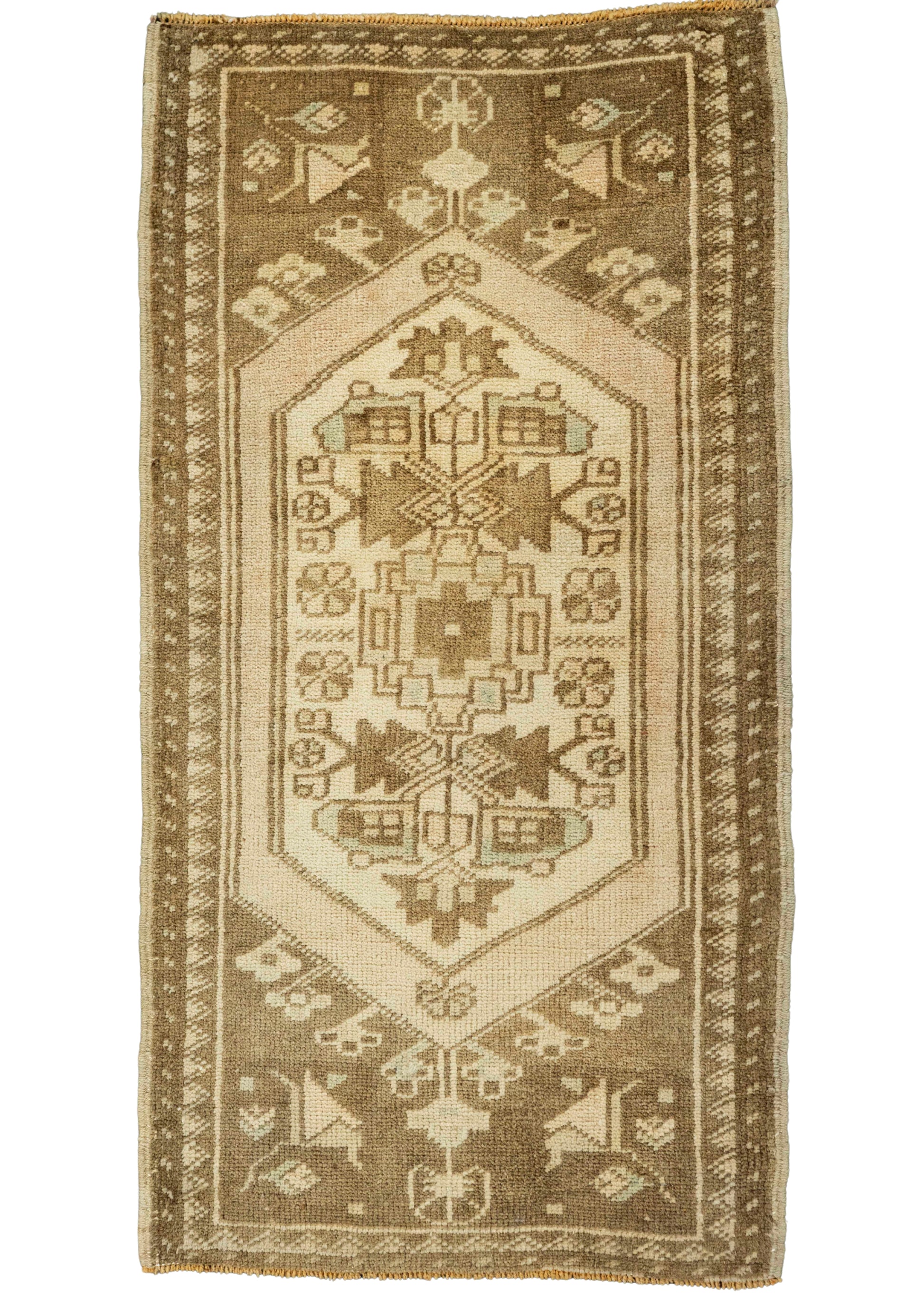 Turkish Mini Rug Oriental Hand Knotted Vintage Rug  1'8" x  3'3" #22032