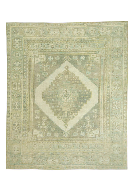 Turkish Oushak Antique Look Rug 12'4" x 14'10" #18010