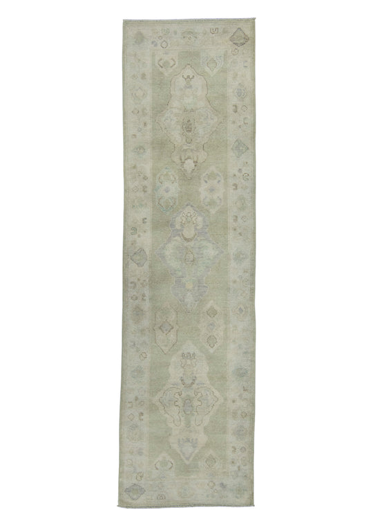 Turkish Oushak Rug 3' x 10'9" #17840