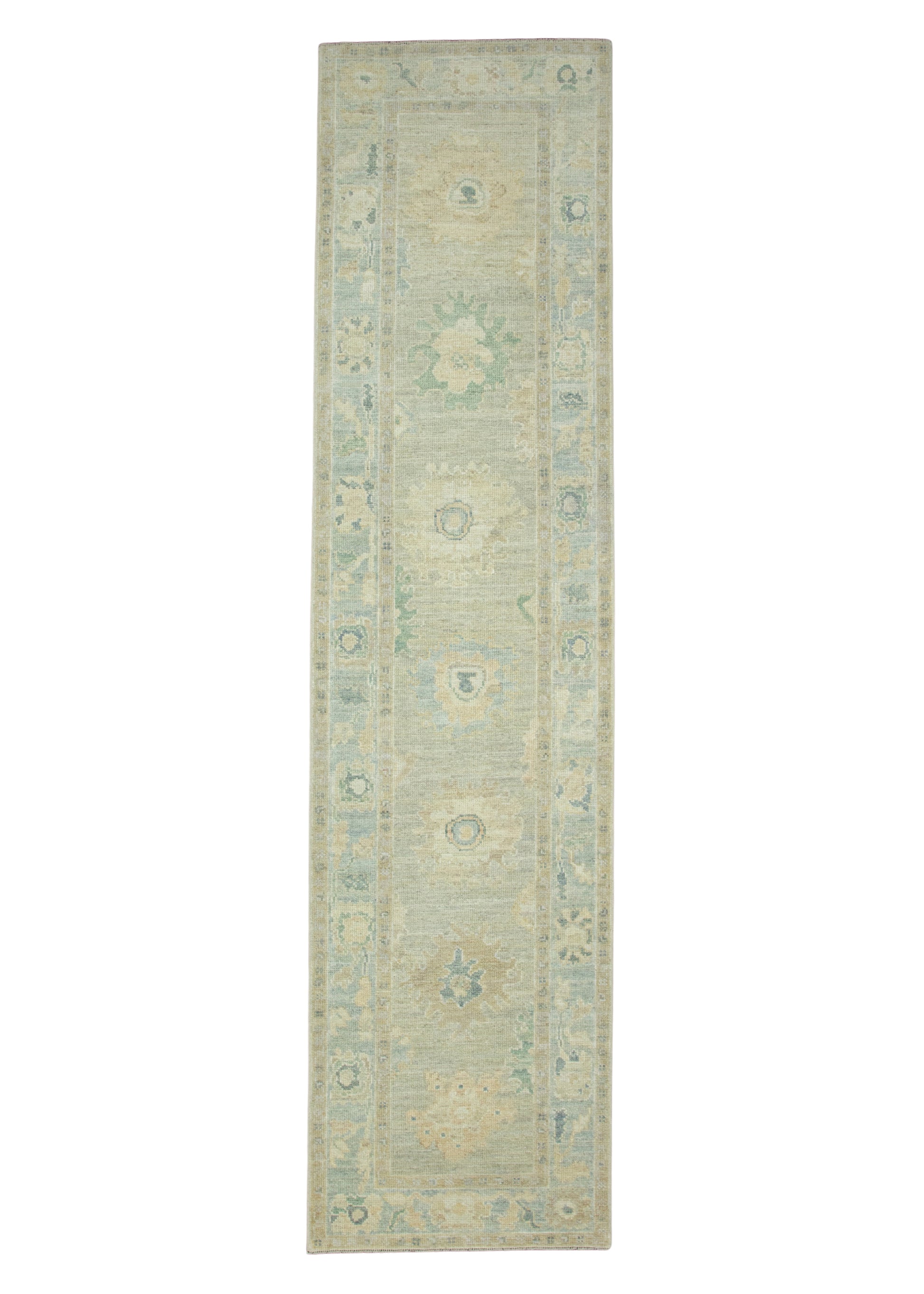 Turkish Oushak Runner Rug 2'10" x 11'4" #17519