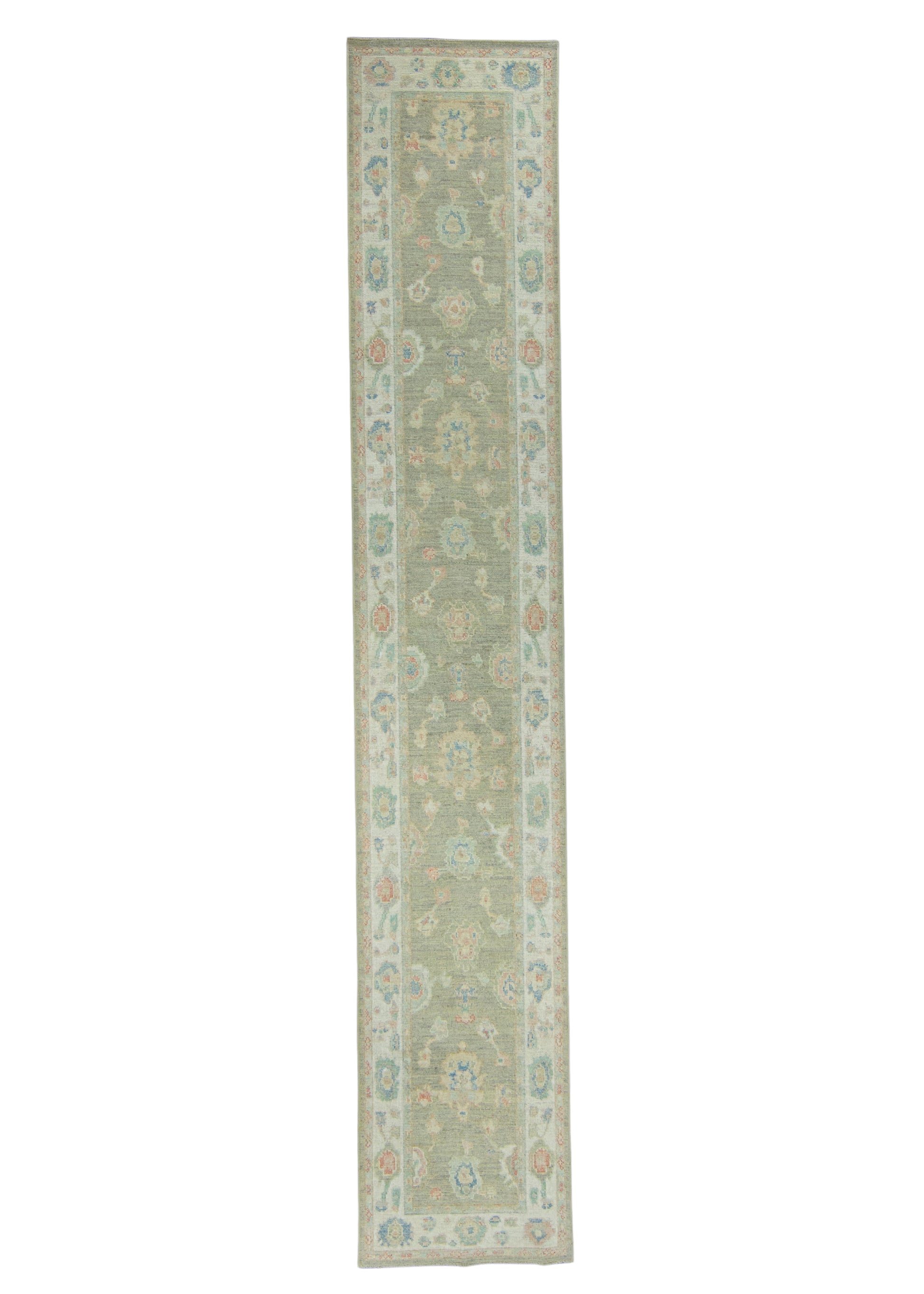 Turkish Oushak Runner Rug 2'10" x 16'3" #17821