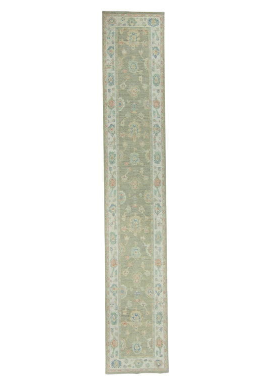 Turkish Oushak Runner Rug 2'10" x 16'3" #17821