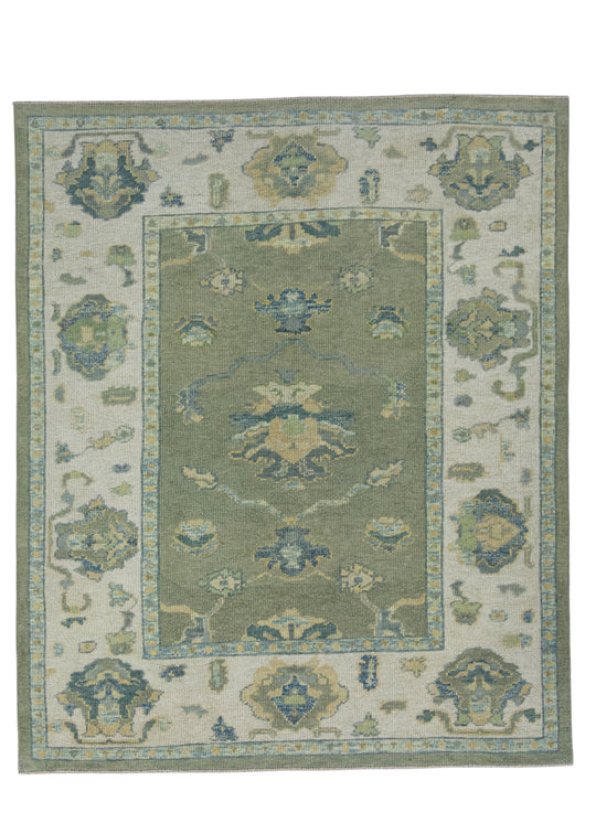 Turkish Oushak Rug 5'2" x 6'3" #17585