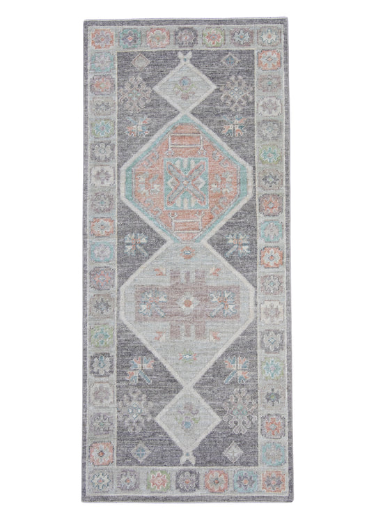 Turkish Oushak Rug 2'11" x 6'9" #16326